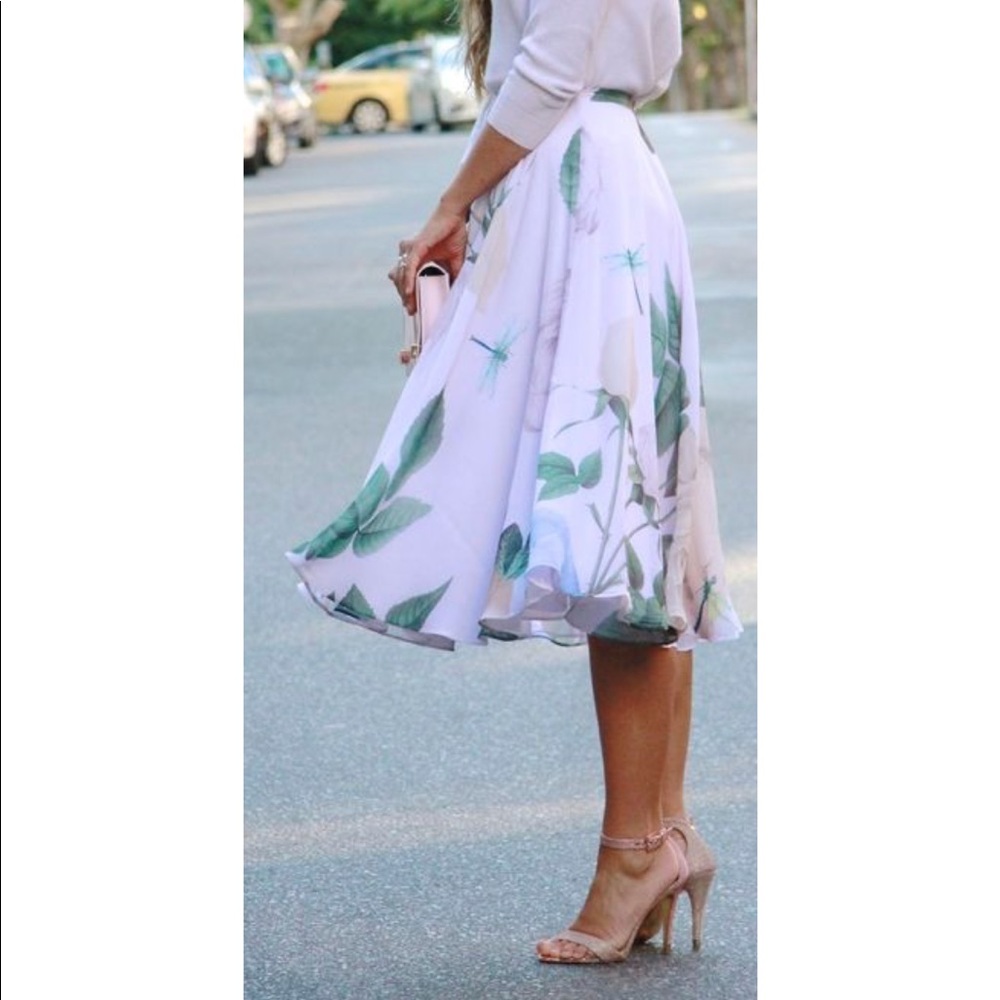 Ted Baker pink skirt dress floral